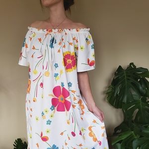 Vintage 1970's Style Floral Dress- SJS